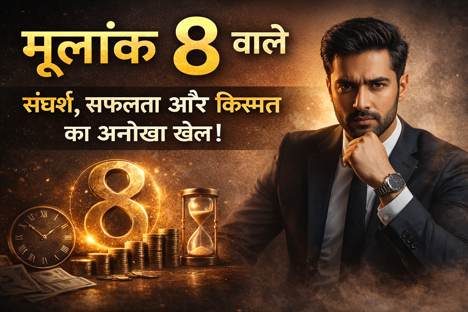 मूलांक 8 वाले लोग: संघर्ष, सफलता और किस्मत का अनोखा खेल!